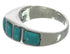 Turquoise Inlay Sterling Silver Jewelry Ring Size 8-1/2 VX36582